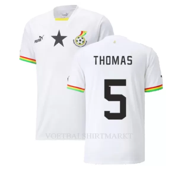 Ghana Thomas Partey 5 Shirt Heren Thuis WK 2022