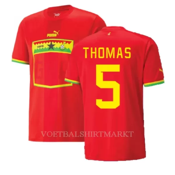 Ghana Thomas Partey 5 Shirt Heren Uit WK 2022