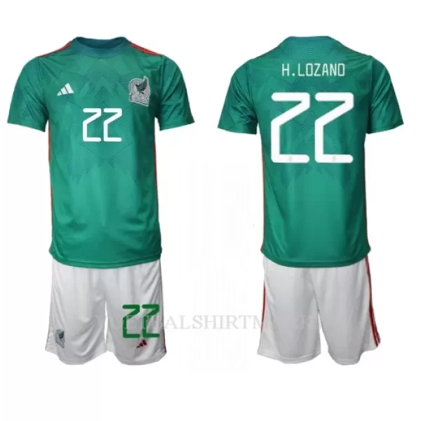 Mexico Luis Romo 7 Tenue Kind Thuis WK 2022