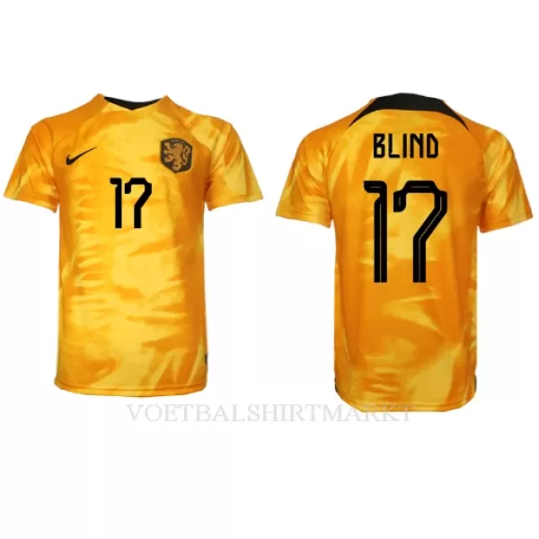 Nederland Daley Blind 17 Shirt Heren Thuis WK 2022