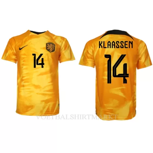 Nederland Davy Klaassen 14 Shirt Heren Thuis WK 2022