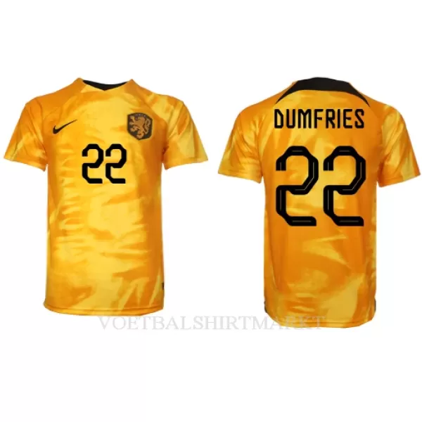 Nederland Denzel Dumfries 22 Shirt Heren Thuis WK 2022