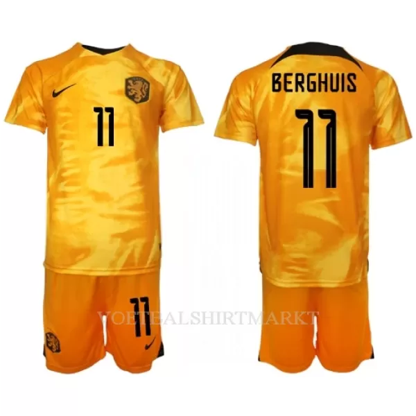 Nederland Steven Berghuis 11 Tenue Kind Thuis WK 2022