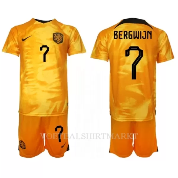 Nederland Steven Bergwijn 7 Tenue Kind Thuis WK 2022