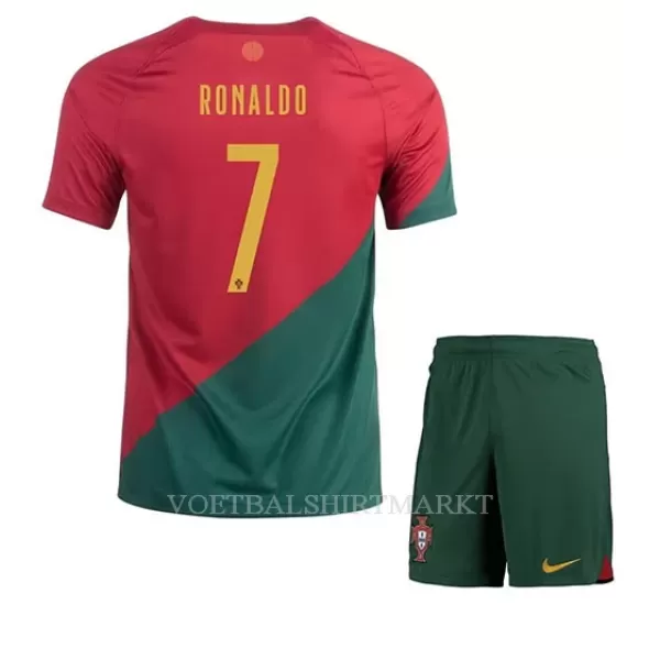 Portugal Cristiano Ronaldo 7 Tenue Kind Thuis WK 2022