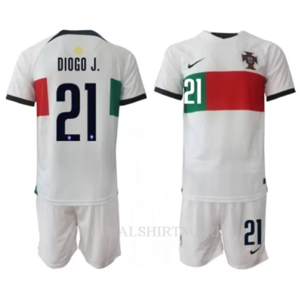 Portugal Diogo Jota 21 Tenue Kind Uit WK 2022