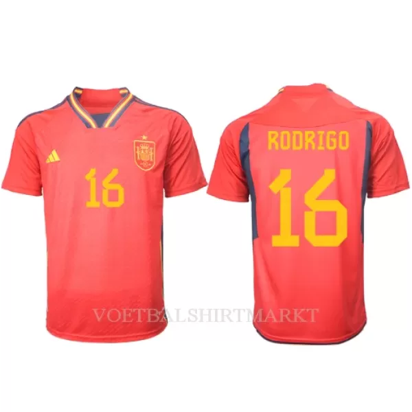 Spanje Rodri Hernandez 16 Shirt Heren Thuis WK 2022