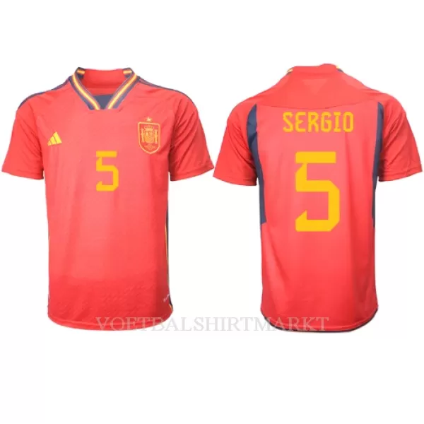 Spanje Sergio Busquets 5 Shirt Heren Thuis WK 2022