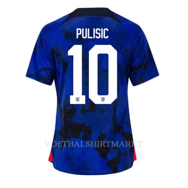 USA Christian Pulisic 10 Shirt Dames Uit WK 2022