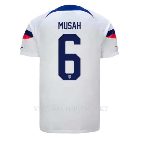 USA Yunus MUSAh 6 Shirt Heren Thuis WK 2022