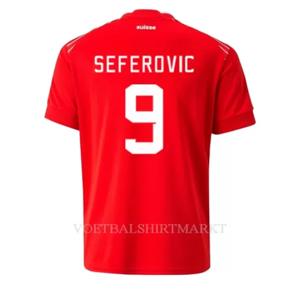 Zwitserland Haris Seferovic 9 Shirt Heren Thuis WK 2022