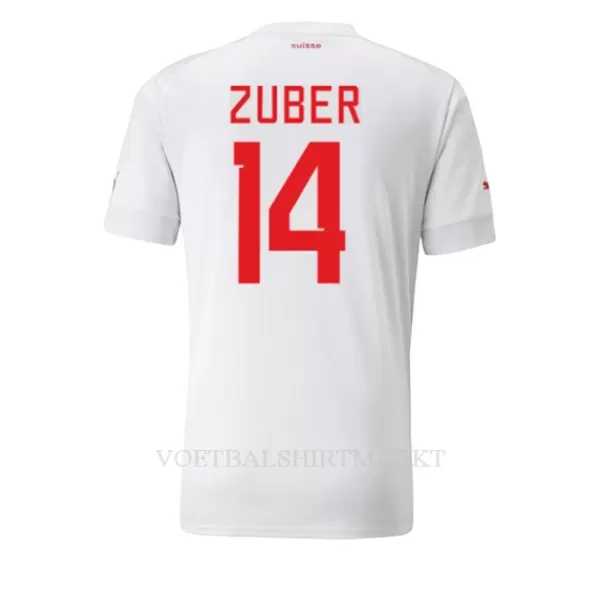 Zwitserland Steven Zuber 14 Shirt Heren Uit WK 2022