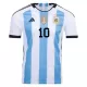 Argentinië 3 Star Messi 10 Shirt Heren Thuis WK 2022