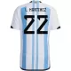 Argentinië Lautaro Martinez 22 Shirt Heren Thuis WK 2022