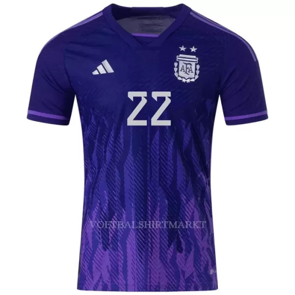 Argentinië Lautaro Martinez 22 Shirt Heren Uit WK 2022