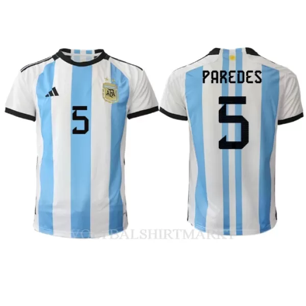 Argentinië Leandro Paredes 5 Shirt Heren Thuis WK 2022