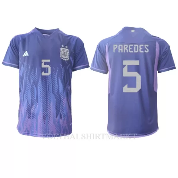 Argentinië Leandro Paredes 5 Shirt Heren Uit WK 2022