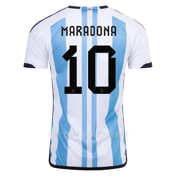 Argentinië Maradona 10 Shirt Heren Thuis WK 2022