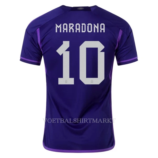 Argentinië Maradona 10 Shirt Heren Uit WK 2022