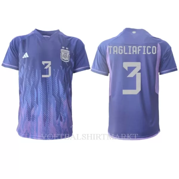 Argentinië Nicolas Tagliafico 3 Shirt Heren Uit WK 2022