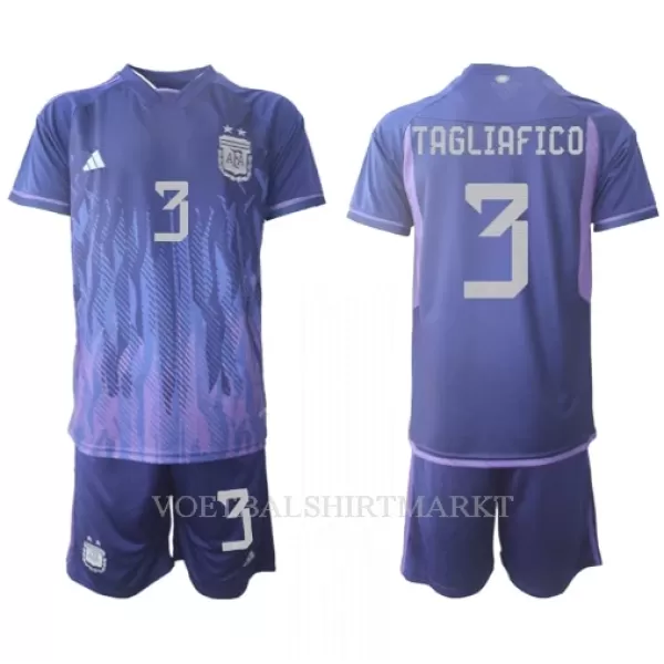 Argentinië Nicolas Tagliafico 3 Tenue Kind Uit WK 2022