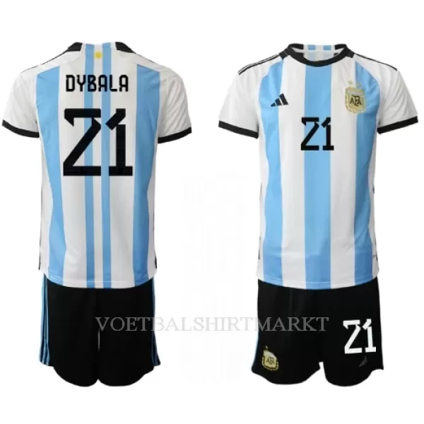 Argentinië Paulo Dybala 21 Tenue Kind Thuis WK 2022