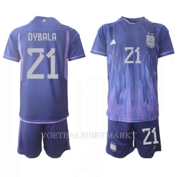 Argentinië Paulo Dybala 21 Tenue Kind Uit WK 2022