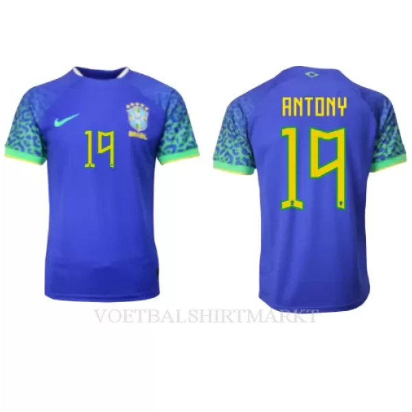 Brazilië Antony 19 Shirt Heren Uit WK 2022