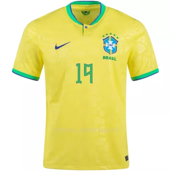 Brazilië G. JESUS 19 Shirt Heren Thuis WK 2022