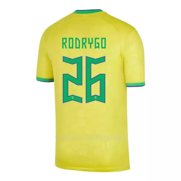 Brazilië RODRYGO 26 Shirt Heren Thuis WK 2022