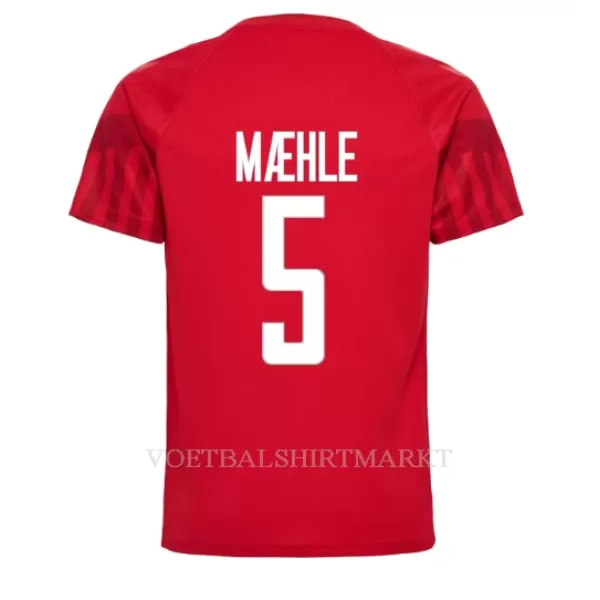 Denemarken Joakim Maehle 5 Shirt Heren Thuis WK 2022