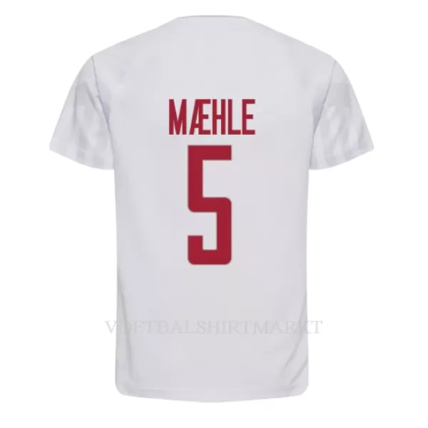 Denemarken Joakim Maehle 5 Shirt Heren Uit WK 2022