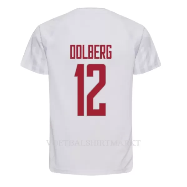 Denemarken Kasper Dolberg 12 Shirt Heren Uit WK 2022