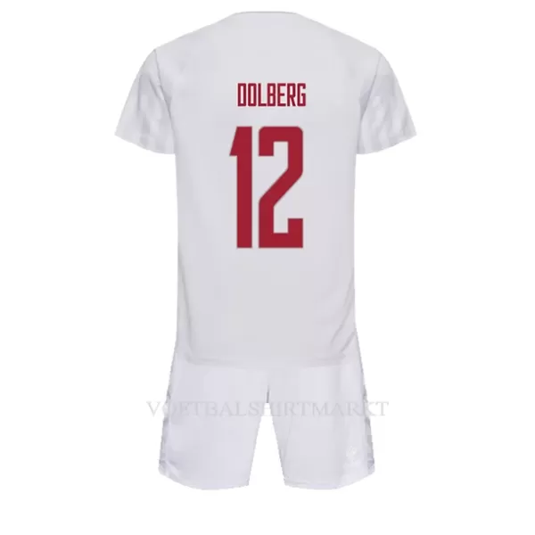 Denemarken Kasper Dolberg 12 Tenue Kind Uit WK 2022