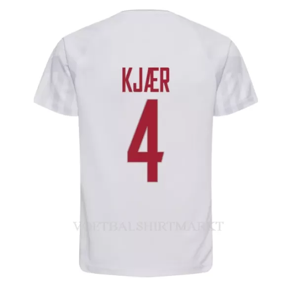 Denemarken Simon Kjaer 4 Shirt Heren Uit WK 2022