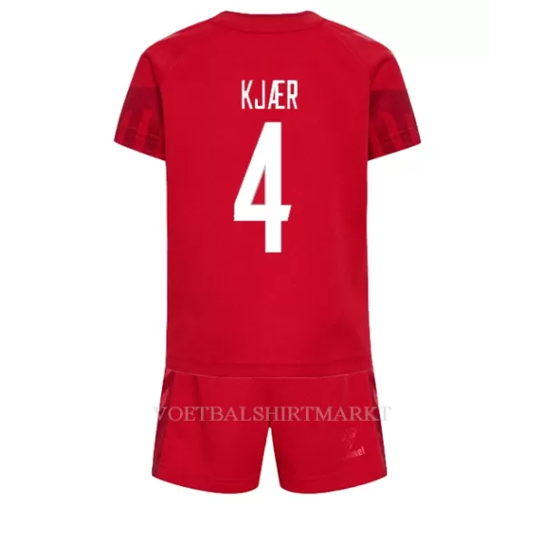 Denemarken Simon Kjaer 4 Tenue Kind Thuis WK 2022