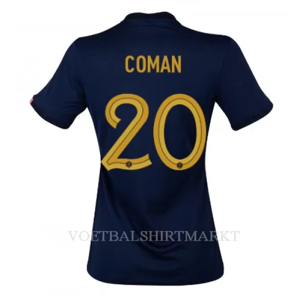 Frankrijk Kingsley Coman 20 Shirt Dames Thuis WK 2022