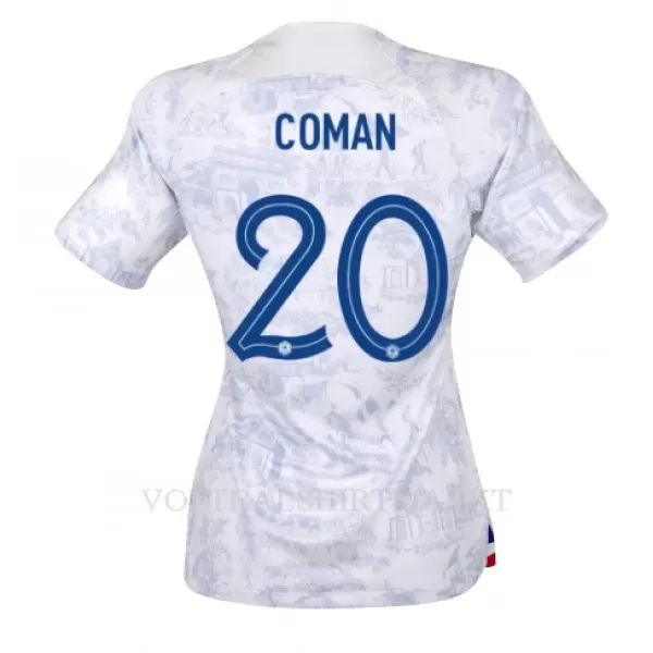 Frankrijk Kingsley Coman 20 Shirt Dames Uit WK 2022