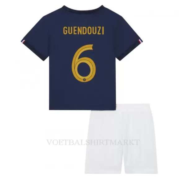 Frankrijk Matteo Guendouzi 6 Tenue Kind Thuis WK 2022