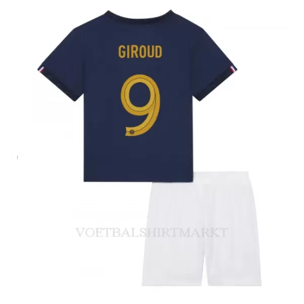 Frankrijk Olivier Giroud 9 Tenue Kind Thuis WK 2022