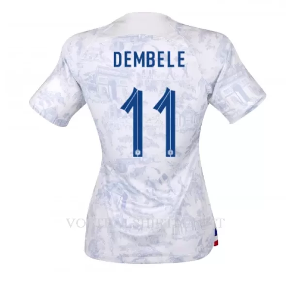 Frankrijk Ousmane Dembele 11 Shirt Dames Uit WK 2022