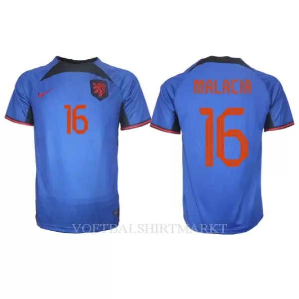 Nederland Tyrell Malacia 16 Shirt Heren Uit WK 2022