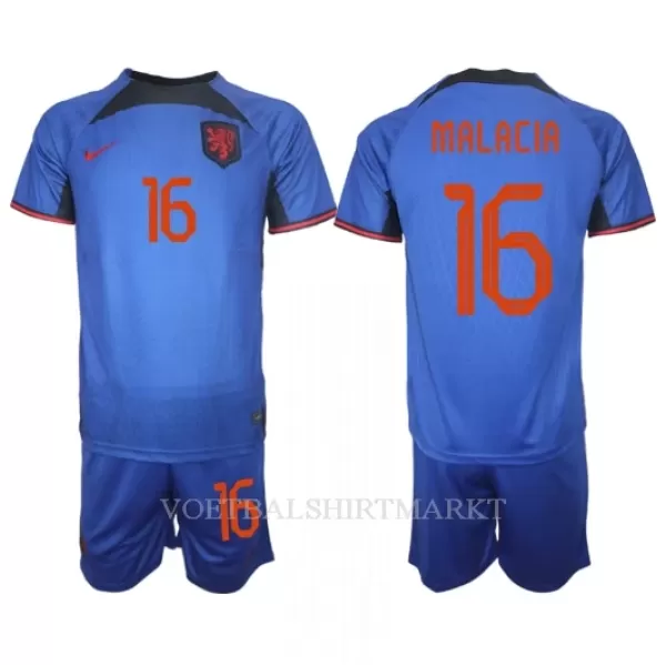 Nederland Tyrell Malacia 16 Tenue Kind Uit WK 2022