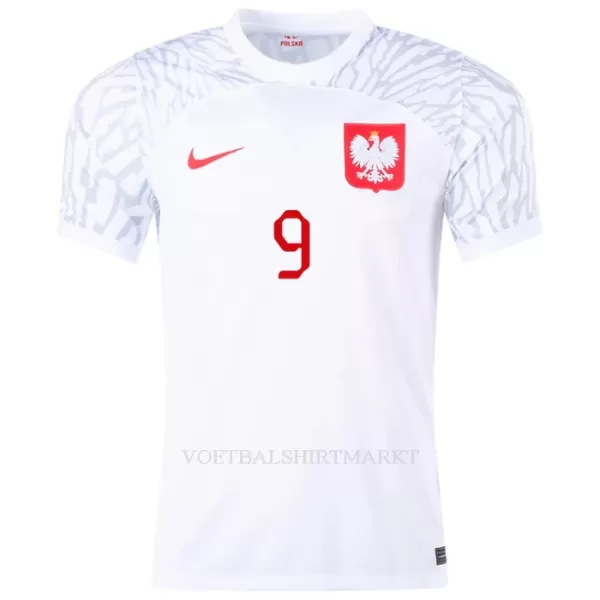 Polen LEWANDOWSKI 9 Shirt Heren Thuis WK 2022