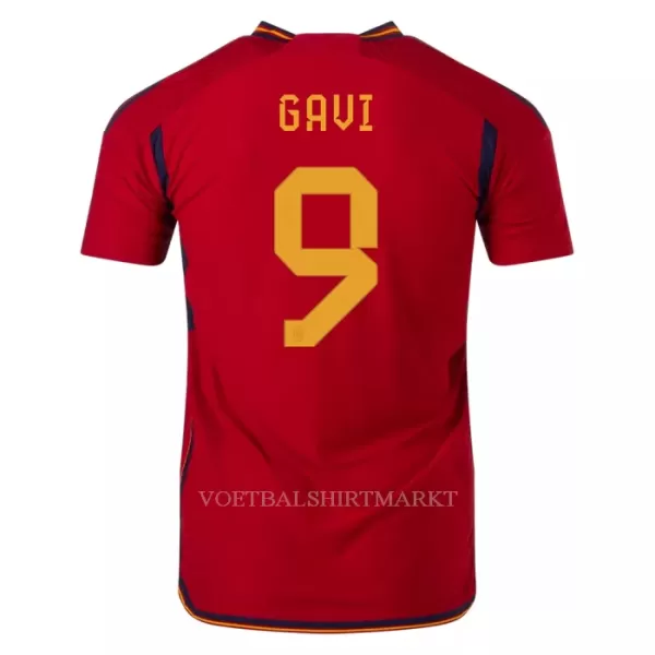 Spanje GAVI 9 Shirt Heren Thuis WK 2022