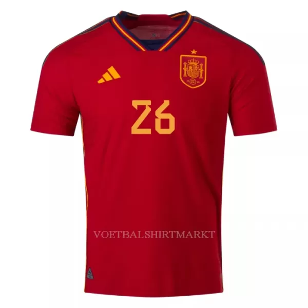 Spanje PEDRI 26 Shirt Heren Thuis WK 2022