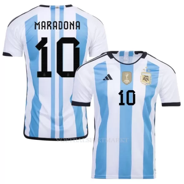 Argentinië 3 Star MARADONA 10 Shirt Heren Thuis WK 2022