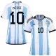 Argentinië 3 Star MESSI 10 Shirt Dames WK 2022