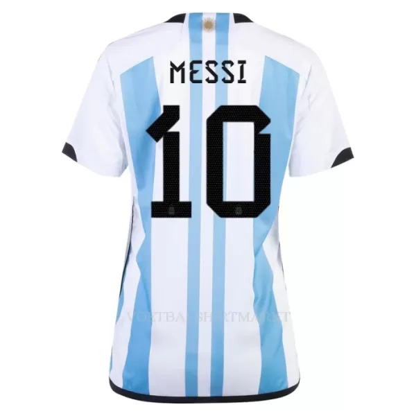 Argentinië 3 Star MESSI 10 Shirt Dames WK 2022