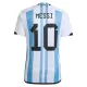 Argentinië 3 Star MESSI 10 Tenue Kind Thuis WK 2022